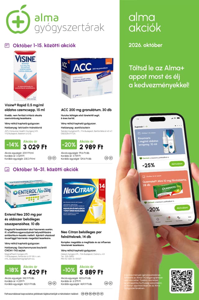 ALMA GYÓGYSZERTÁRAK flyer cover
